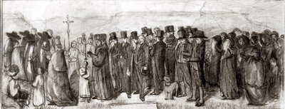 Étude pour Enterrement à Ornans, 1849 - Gustave Courbet